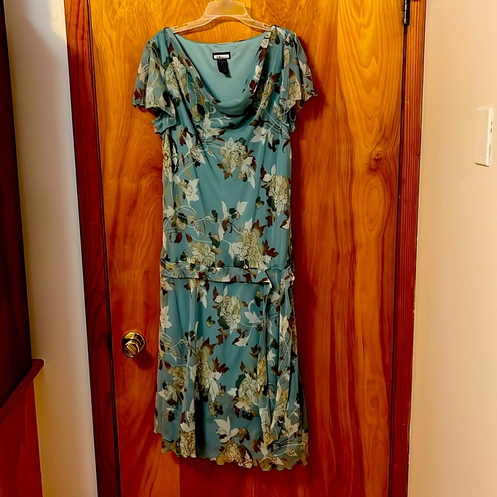 Dress in Woman’s size 12, lined, polyester, spring dress
